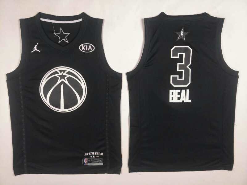 Men Washington Wizards 3 Beal Black 2108 All Stars NBA Jerseys